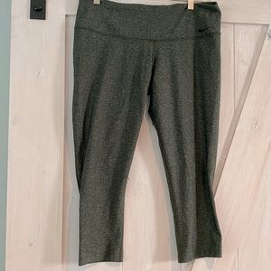 Nike cropped gray dri fit workout pants